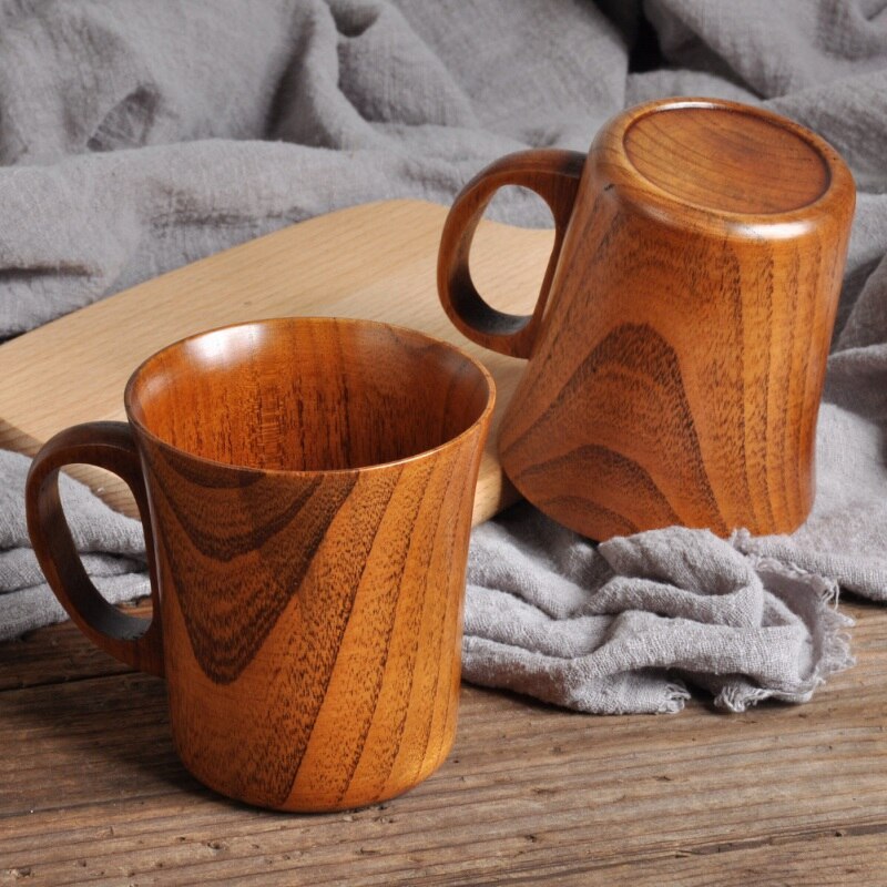 New Jujube Wood Cup Natural Spruce Wooden Cup Handmade Wooden Coffee Beer Mugs Wood Cup