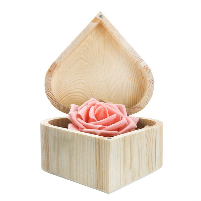 1 pc Wooden Storage Jewelry Box Portable Hexagonal