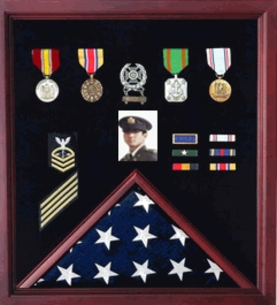 Flag Photo and Badge Display Case.