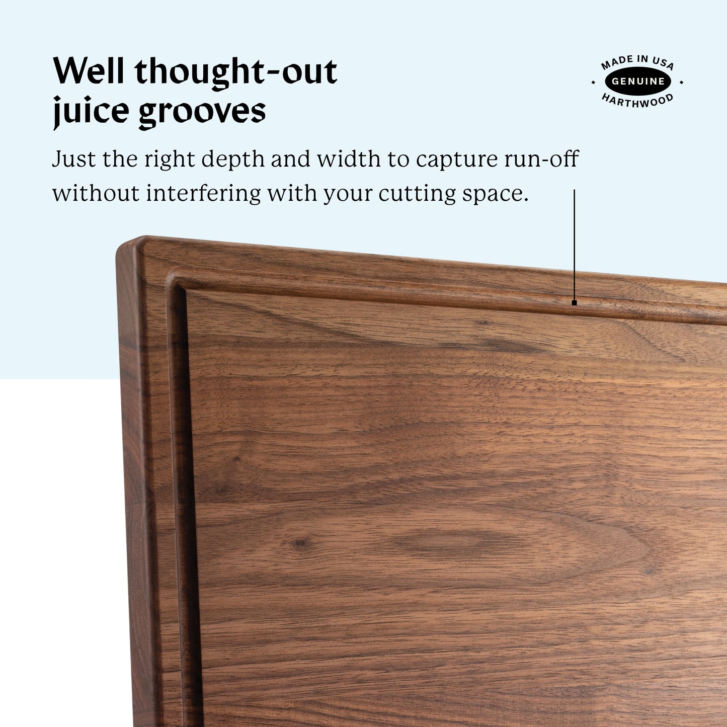 Walnut Wood Cutting Board with Juice Groove (9"x13")